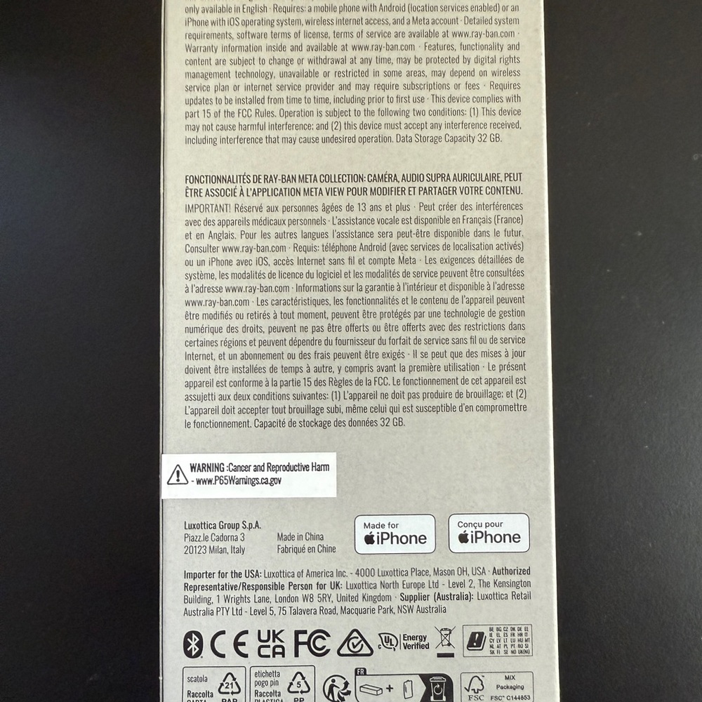 BRAND NEW IN BOX- 🆕 Gen 2 Ray-Ban Meta Headliner Glasses Matte Black - unopened - Picture 3 of 6